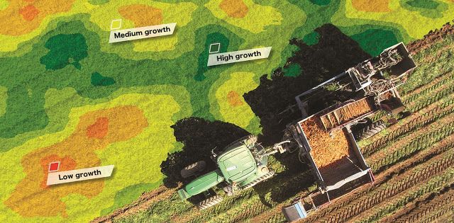 Geodata for precision agriculture - process aerial and satellite imagery