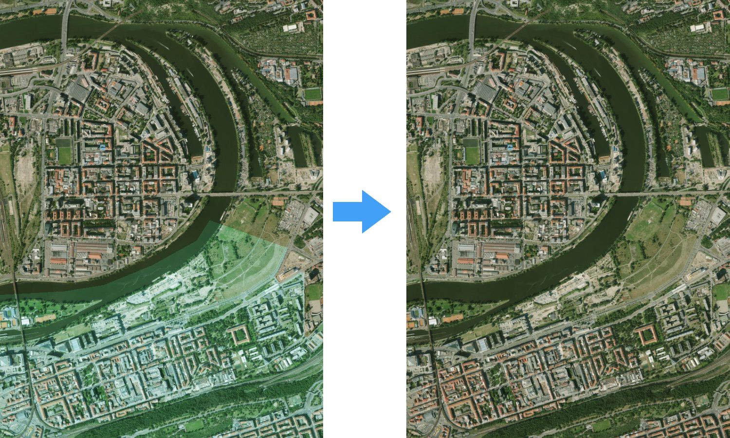 Color corrections for maps
