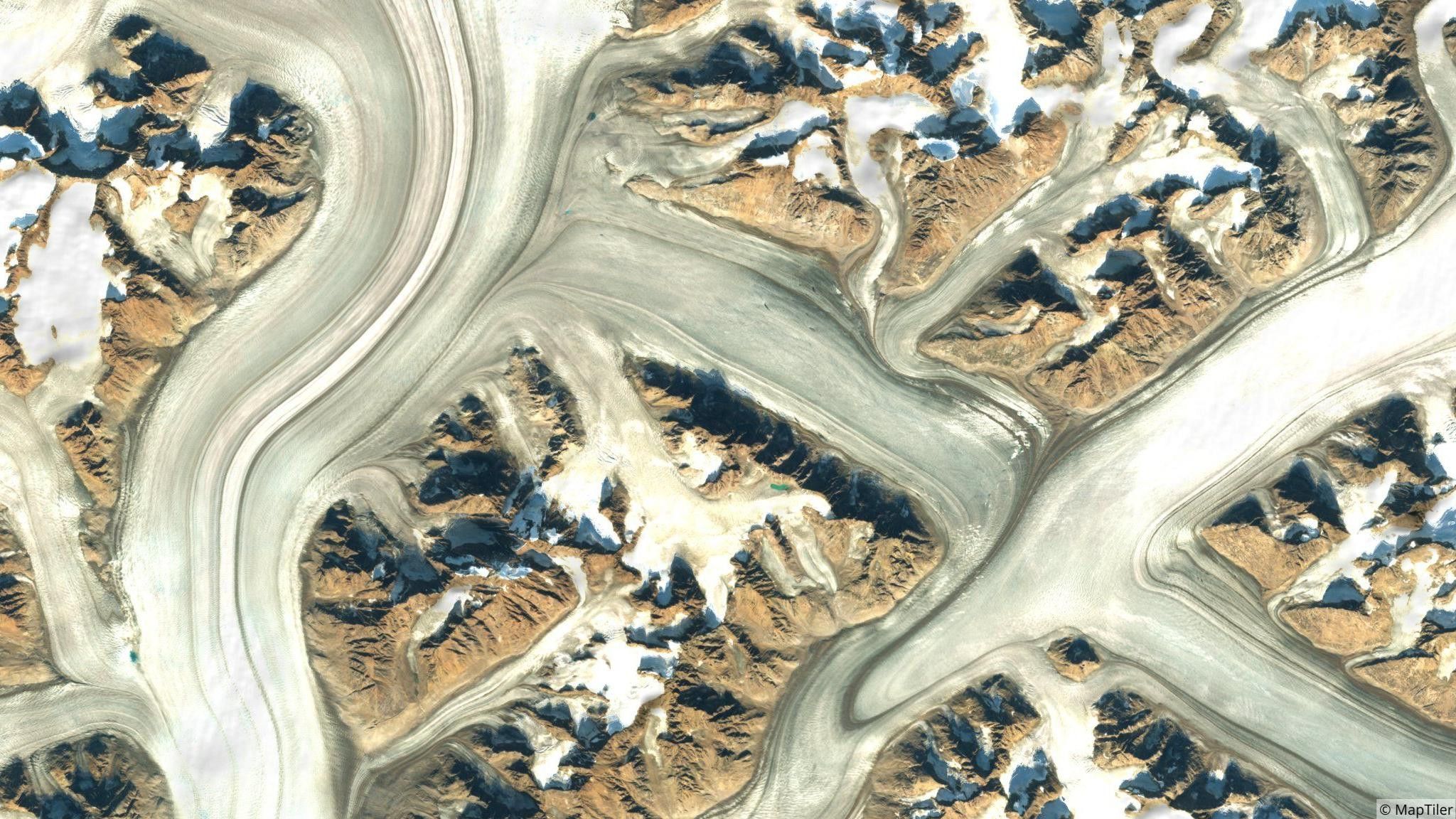 Satellite map of the world