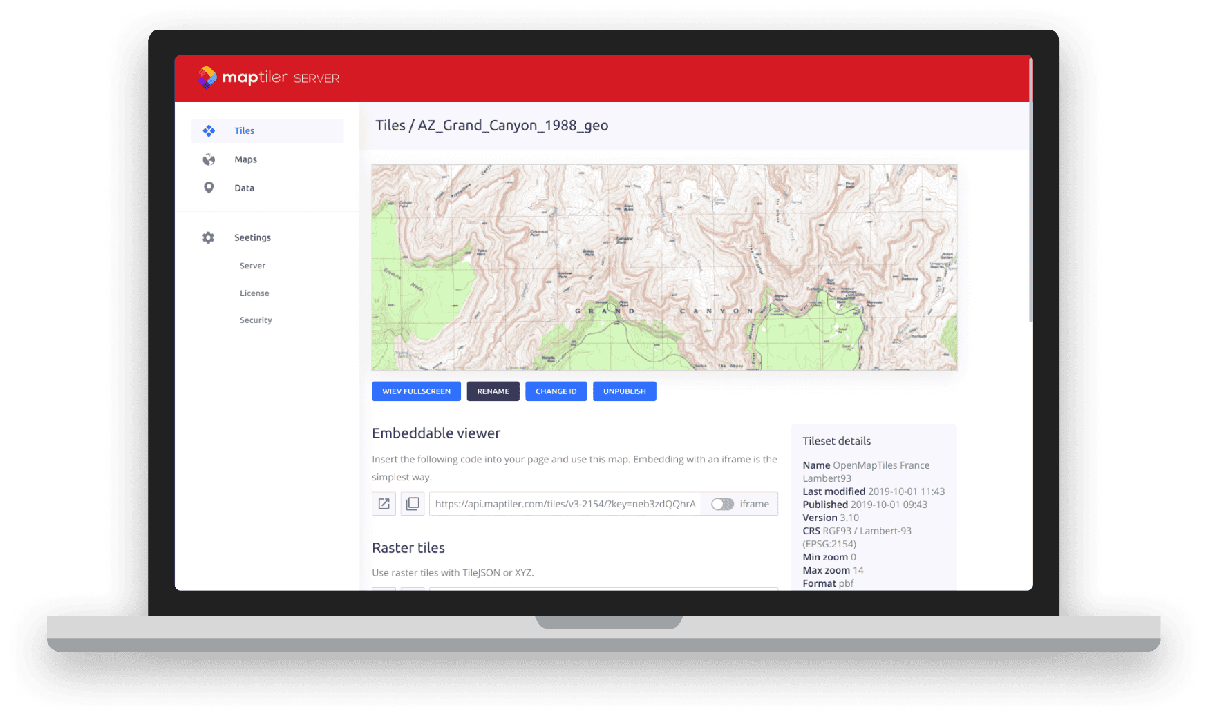 Map server with base maps