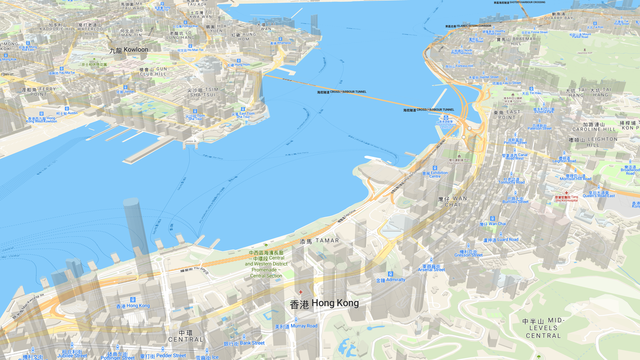 Streets map of Hong Kong