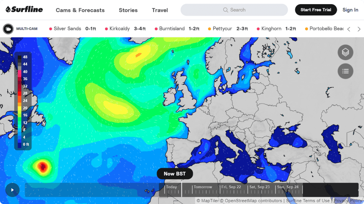 weather surfline data